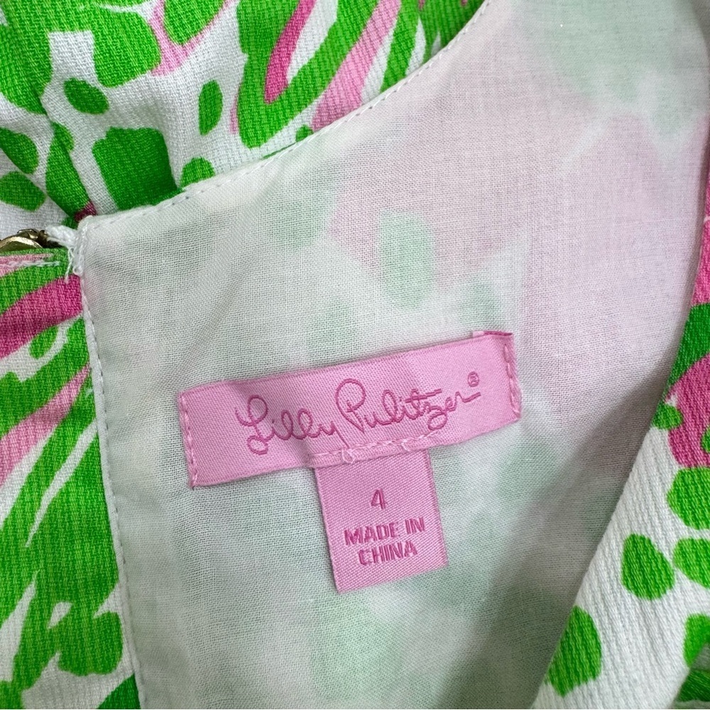 Lilly Pulitzer Delia Shift Cabana Pink In The Garden rare gorgeous dress Sz 4 - Picture 7 of 7